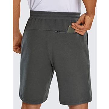 CRZ YOGA Men's Lightweight Cotton Sweat Shorts
