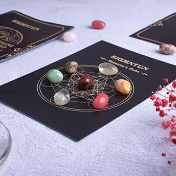 SigMntun Polished Multicolor Healing Crystal Stone Set, 72 Pcs, 0.5" Handpicked Tumbled Stones for Healing, Reiki, Meditation, Crafting, Home Decor, Ethically Sourced, Multicolor