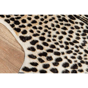 Faux Cheetah Area Rug Luxurious Design Eco-Friendly