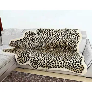 Faux Cheetah Area Rug Luxurious Design Eco-Friendly