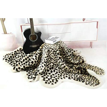 Faux Cheetah Area Rug Luxurious Design Eco-Friendly