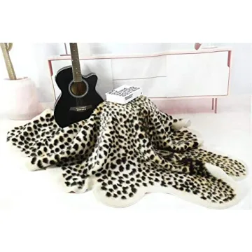 Faux Cheetah Area Rug Luxurious Design Eco-Friendly