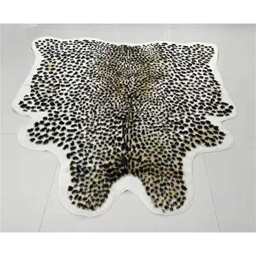 Faux Cheetah Area Rug Luxurious Design Eco-Friendly