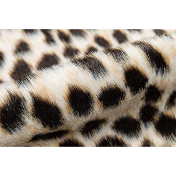 Faux Cheetah Area Rug Luxurious Design Eco-Friendly