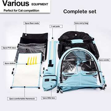 Compact Cat Carrier for Travel & Shows - Mispace
