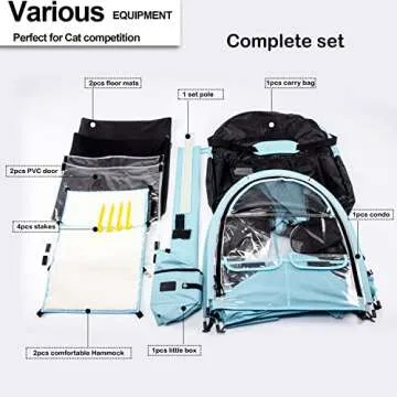 Compact Cat Carrier for Travel & Shows - Mispace