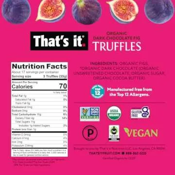 Vegan Dark Chocolate & Fig Truffles 20oz - Healthy Snacking Delight