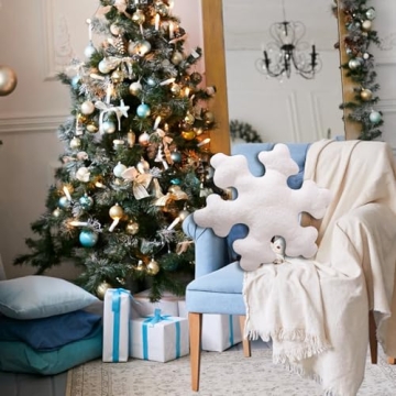 Charming Snowflake Pillow for Winter Decor and Cuddling