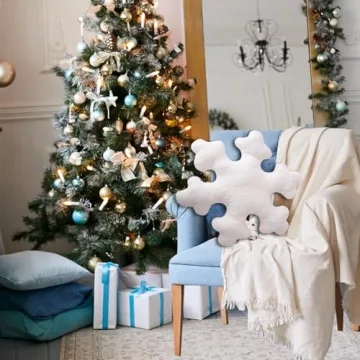 Charming Snowflake Pillow for Winter Decor and Cuddling