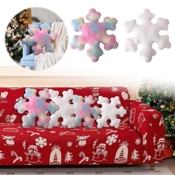 Charming Snowflake Pillow for Winter Decor and Cuddling