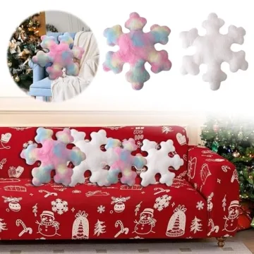 Charming Snowflake Pillow for Winter Decor and Cuddling