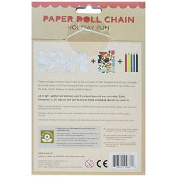 Eco-Friendly Craft Kit for Kids Petit Collage Paper Doll Chain