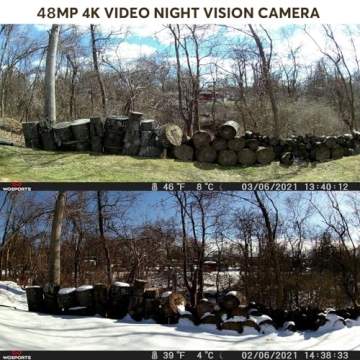 WOSPORTS Trail Camera 48MP 4K with Night Vision