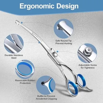 Gimars 6 in 1 Professional Grooming Scissors Set for Pets