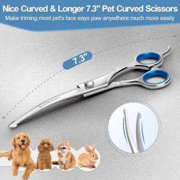 Gimars 6 in 1 Professional Grooming Scissors Set for Pets