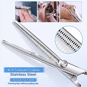 Gimars 6 in 1 Professional Grooming Scissors Set for Pets