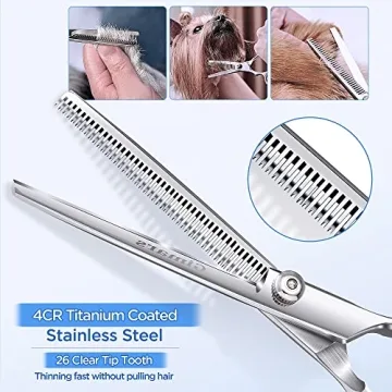 Gimars 6 in 1 Professional Grooming Scissors Set for Pets