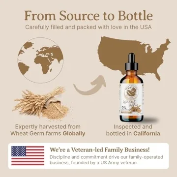 Bella Terra Organic Wheat Germ Oil 8 oz for Skin and Hair