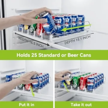 MERICARGO Adjustable Drink Organizer for Fridge