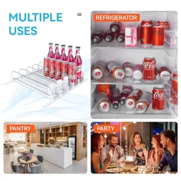 MERICARGO Adjustable Drink Organizer for Fridge