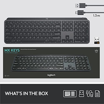 Logitech MX Keys Illuminated Wireless Keyboard for All