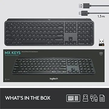 Logitech MX Keys Illuminated Wireless Keyboard for All