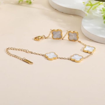 Clover Lucky Bracelet 18K Gold Plated Women’s Jewelry