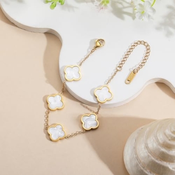 Clover Lucky Bracelet 18K Gold Plated Women’s Jewelry