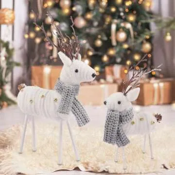 Winemana Plush Reindeer Ornaments for Holiday Cheer