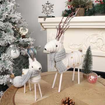Winemana Plush Reindeer Ornaments for Holiday Cheer