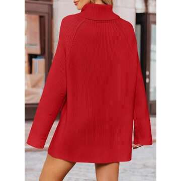 ZESICA Women's Oversized Turtleneck Sweater for Comfort