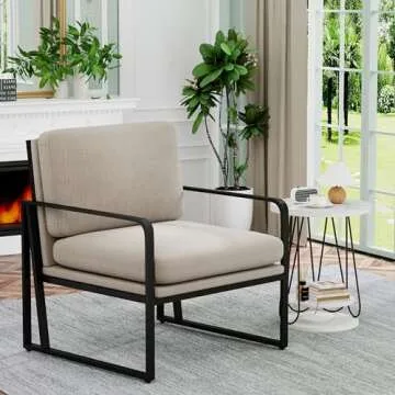 ALISH Modern Velvet Accent Chair for Home or Office