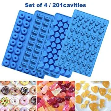 Sidosir Silicone Candy Molds - 4 Fun Shapes Included