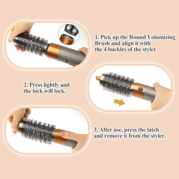 YTCHYYSK Large Round Volumizing Brush for Dyson Airwrap