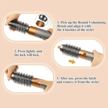 YTCHYYSK Large Round Volumizing Brush for Dyson Airwrap