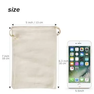 20pcs HRX Muslin Bags - Reusable Cotton Gift Pouches