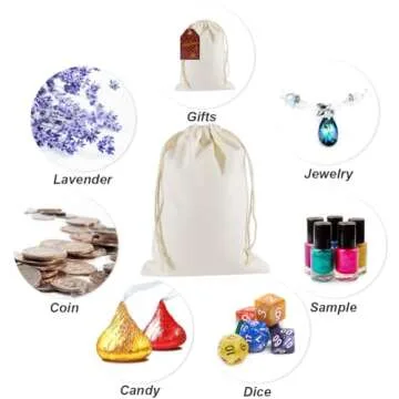 20pcs HRX Muslin Bags - Reusable Cotton Gift Pouches