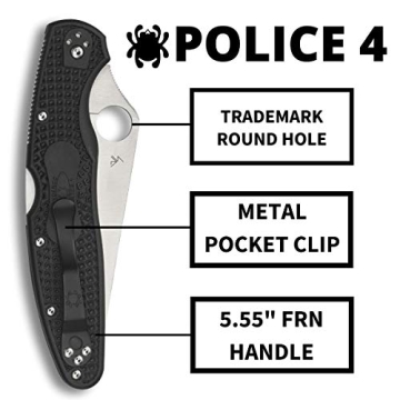 Spyderco Police 4 Lightweight Knife | VG-10 Steel Excellence