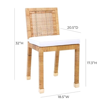 Elegant Tov Furniture Amara Rattan Dining Chair