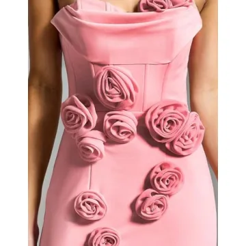 Elegant Floral Bodycon Dress for Women - Chic Pink Style