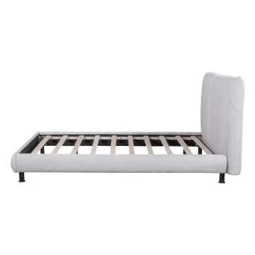 Merax Queen Upholstered Platform Bed, No Box Spring Needed