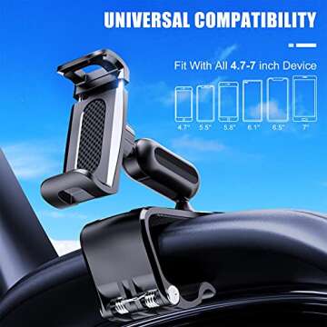 360° Rotation Car Phone Holder for Smartphones 4 to 7 Inch