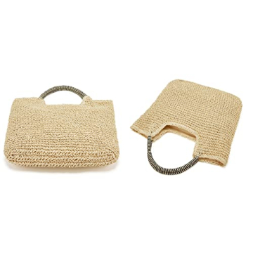 Women Straw Bgas Woven Tote Large Beach Summer Handmade Weaving Shoulder Bag Handbag