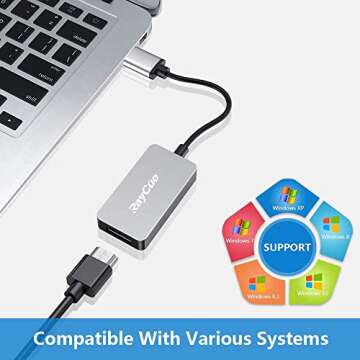 USB to HDMI Adapter for 1080P HD Video Output