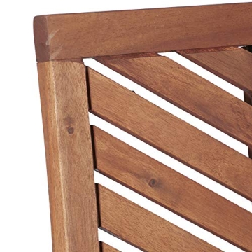 Walker Edison 4 Person Outdoor Wood Chevron Patio Furniture Set Loveseat Chairs Coffee Table All Weather Backyard Conversation Garden Poolside Balcony, 4 Piece, Brown