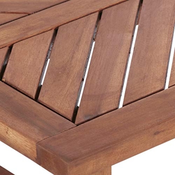 Walker Edison 4 Person Outdoor Wood Chevron Patio Furniture Set Loveseat Chairs Coffee Table All Weather Backyard Conversation Garden Poolside Balcony, 4 Piece, Brown