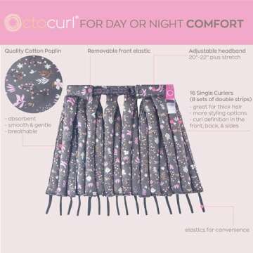Octocurl Heatless Curls Headband - Hair Curlers for Sleep - Safe & Stylish