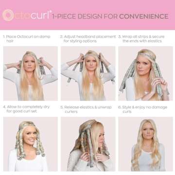 Octocurl Heatless Curlers - Soft Hair Rollers for Medium Hair