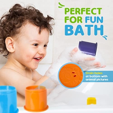 KIDSTHRILL Rainbow Stacking Cups for Toddlers 1-3 Years