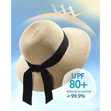 FURTALK Women's Beach Sun Hat UV UPF 80+ Packable Stylish Sun Protection